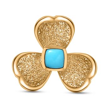 D'Joy AA Sleeping Beauty T&uuml;rkis Anh&auml;nger 925 Silber 750 Gelb Vergoldet ca. 0.31 ct