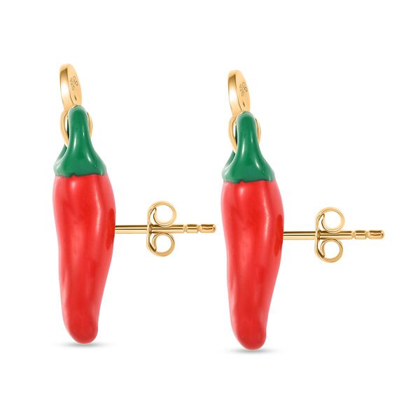 Kanchanaburi Blauer Saphir Ohrringe 925 Silber 750 Gelbgold Vermeil image number 5