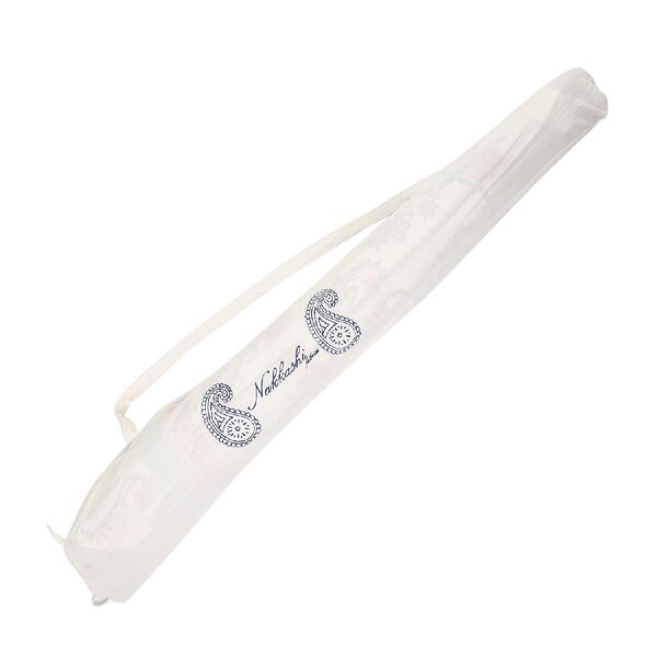 Sonnenschirm aus 100% Baumwolle mit Blockdruck, Blumen-Muster, Weiß-Rosa  image number 7