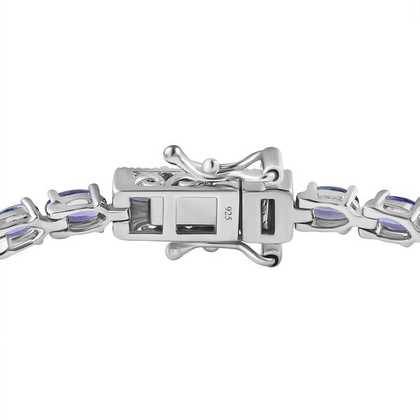 Tansanit Armband ca. 19 cm 925 Silber platiniert ca. 8,46 ct. image number 4