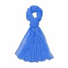 LA MAREY - 100% Maulbeeren-Seidenschal, Chiffon, 110x180 cm, Blau