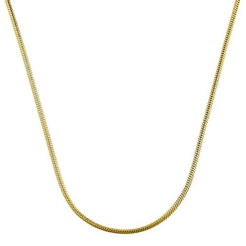 Schlangenkette, 925 Silber vergoldet, 60 Cm image number 0