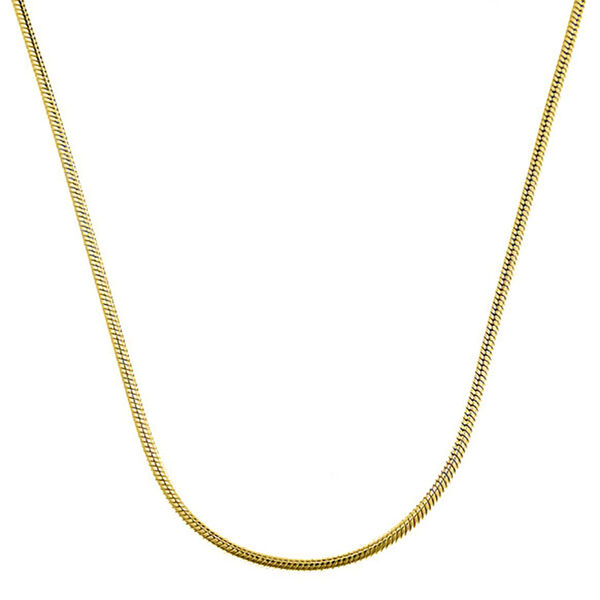 Schlangenkette, 925 Silber vergoldet, 60 Cm image number 0