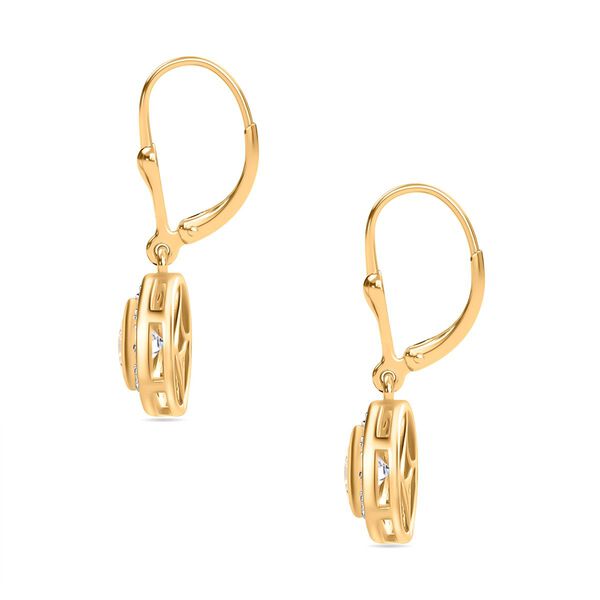 Moissanit Ohrringe, 925 Silber 750 Gelbgold Vermeil - 2,01 ct. image number 5