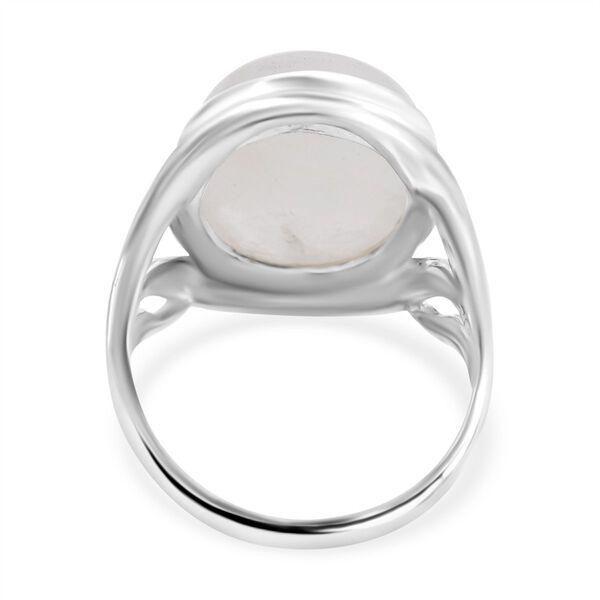 Royal Bali Kollektion - Regenbogen Mondstein Ring - 20 ct. image number 4