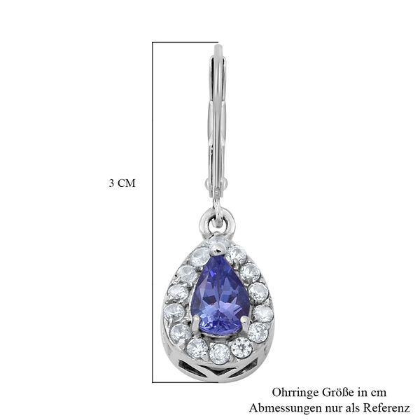 Tansanit und Zirkon-Ohrh&auml;nger - 1,28 ct. image number 4
