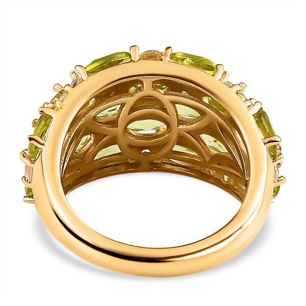 Nat&uuml;rlicher Peridot Ring, 925 Silber vergoldet (Gr&ouml;&szlig;e 16.00) ca. 5.15 ct image number 6