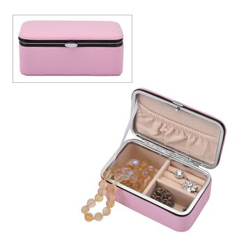 Schmuck-Organizer mit Anlaufschutz Futterung, 12x7,5x5 cm, Rosa