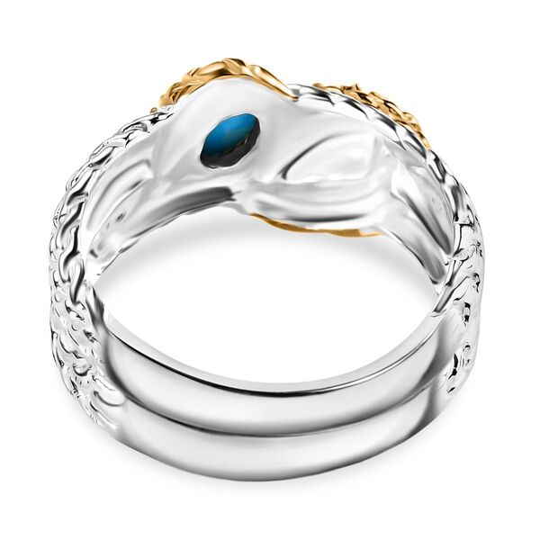 Royal Bali Kollektion- Amerikanischer nat&uuml;rlicher Sleeping Beauty T&uuml;rkis Drachen Ring - 0,83 ct. image number 4