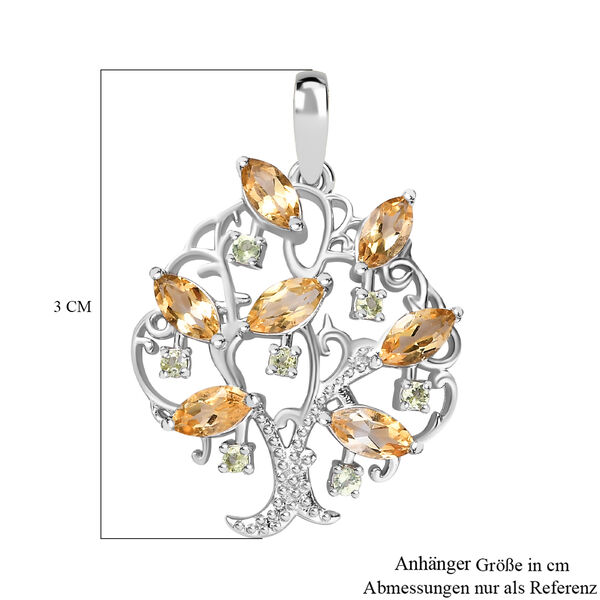 Citrin und Peridot Anhänger - 1,09 ct. image number 4
