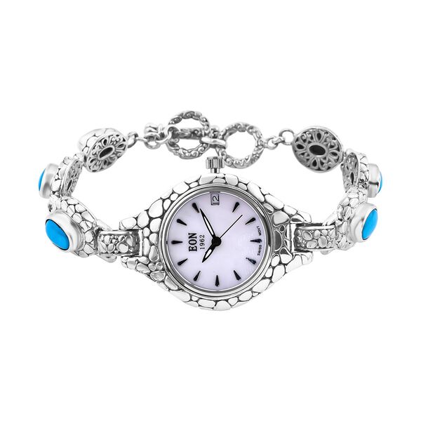 Sleeping Beauty Türkis Armband ca. 19 cm 925 Silber ca. 6,64 ct. image number 4