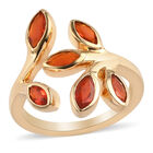 Mexikanischer Kirschfeuer-Opal Blatt-Design-Ring in Silber image number 3
