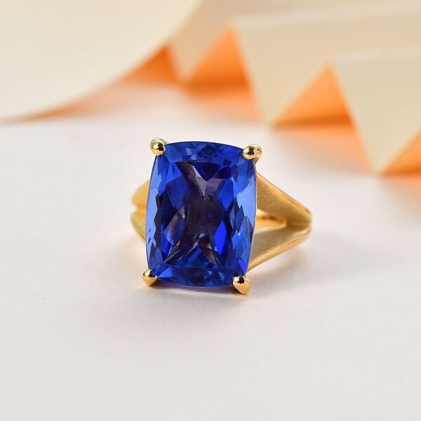 Tansanitfarbener Quarz Ring, ca. 13,05 ct. image number 2