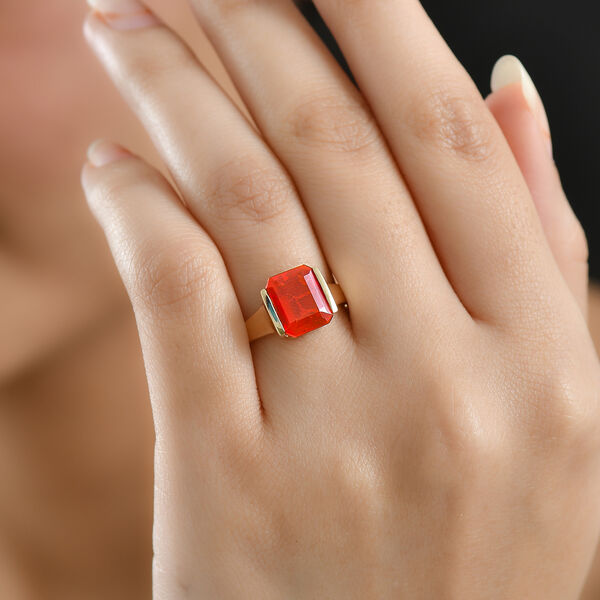 LUXORO AAAA Blaze Feueropal Ring in 585 Gold - 2,12 ct. image number 3