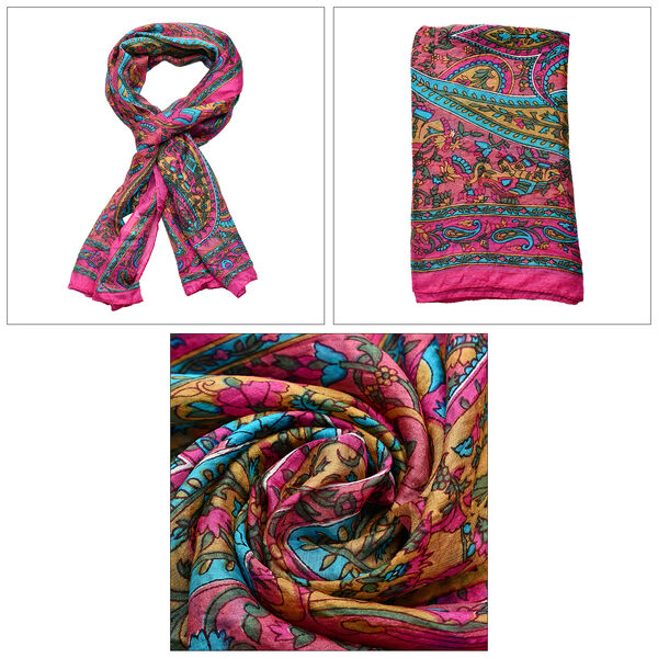 Schal aus Seide, rosa image number 6