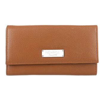 Echtleder Geldb&ouml;rse mit RFID Schutz, Dunkelbraun