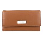 Moderne Geldbörse aus 100% echtem Leder mit RFID Schutz, 18.5x10cm, Dunkelbraun