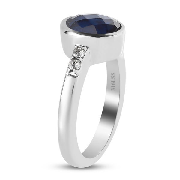 Ceylonfarbener Quarz und Zirkon-Ring in Silber - 1,55 ct.&nbsp; image number 5