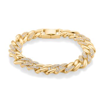 Wei&szlig;er Zirkonia Armband ca. 18.5 cm Nickelfreies Messing