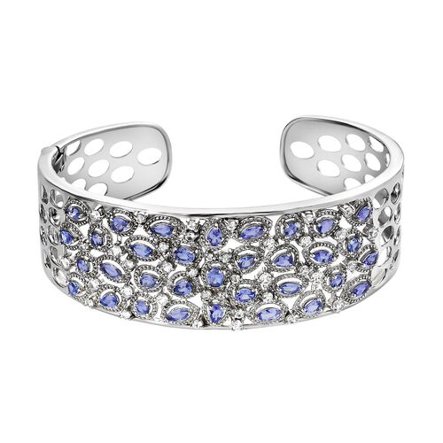 Tansanit und Zirkon 19cm Armreif - 6,56 ct. image number 0