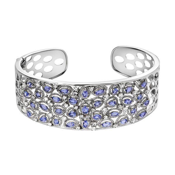 Tansanit und Zirkon 19cm Armreif - 6,56 ct. image number 0