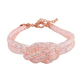 Weißer Kristall Armband ca. 20 cm Reines Messing