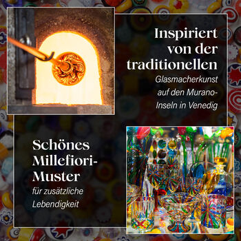 3er-Set- Ohrringe im Murano-Stil