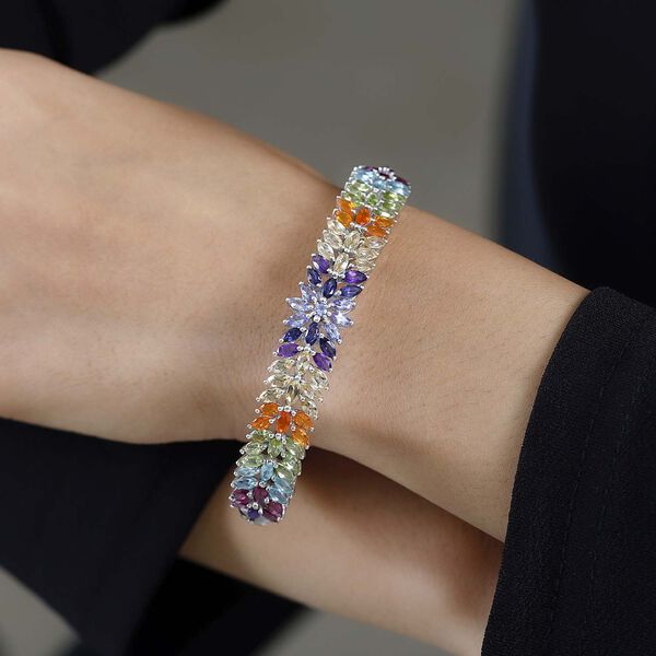 Multi-Edelstein-Armband, 19cm - 11,75 ct. image number 3