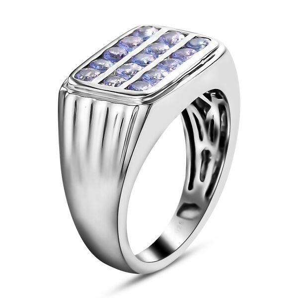 Tansanit-Ring, 925 Silber platiniert  ca. 1,28 ct image number 5