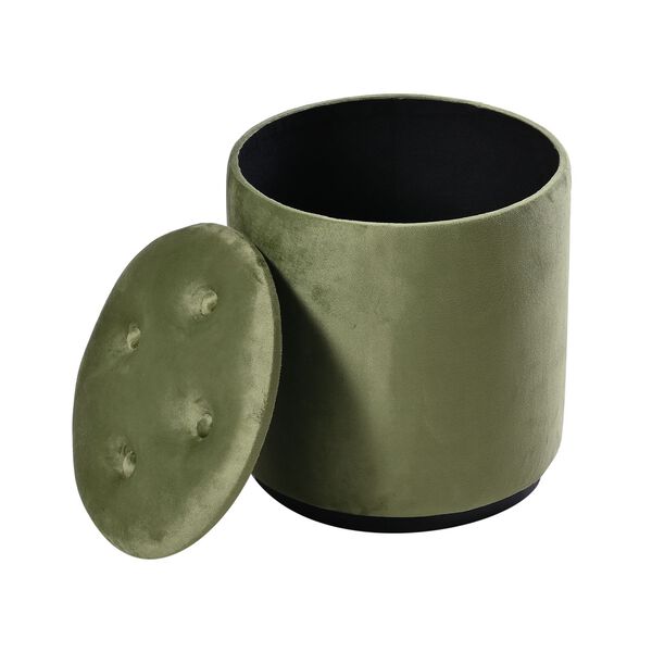 2er-Set Samt-Holz-Akzenthocker, Burgunder image number 2