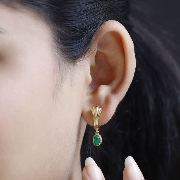 AA gr&uuml;ne, &auml;thiopische Welo Opal-Ohrringe - 0,54 ct. image number 7