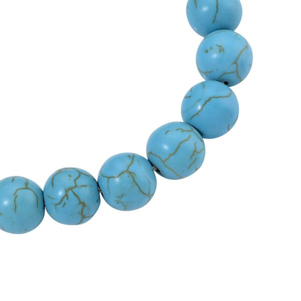 Blau rekonstituierter Howlith Armband Flexibel, ca. 192.50 ct image number 4