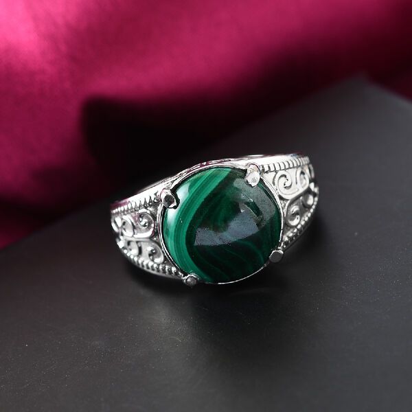 Malachit Ring Edelstahl image number 2