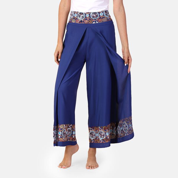 LA MAREY - bedruckte Sommerhose, dunkelblau, 38-42 image number 5