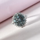 Alexandrit und Zirkon Ring 925 Silber platiniert  ca. 1,95 ct image number 1