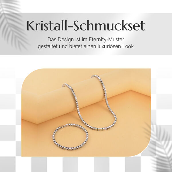 Kristall-Schmuckset in Silberton image number 10