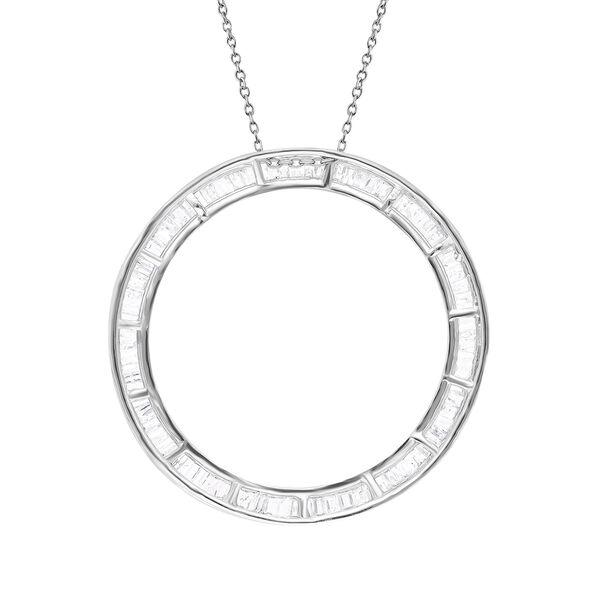 Wei&szlig;er Diamant-Anh&auml;nger mit 45cm Kette - 1 ct. image number 5