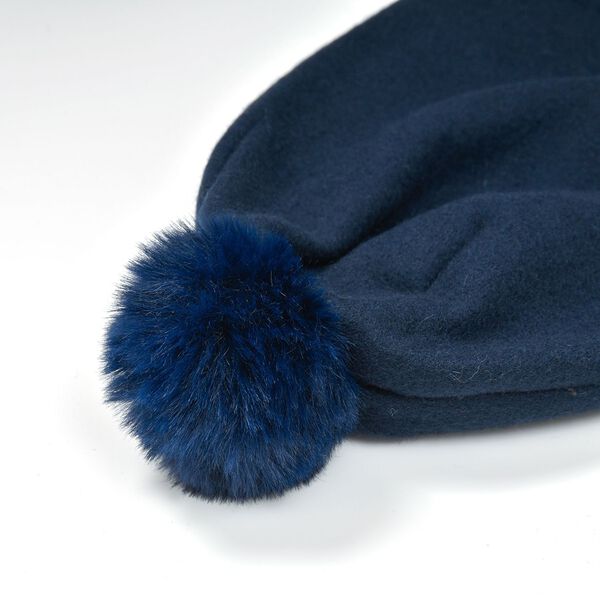 LA MAREY 2er-Set Kaschmir M&uuml;tzen und Handschuhen mit Mikropl&uuml;sch-Futter, Marineblau image number 2