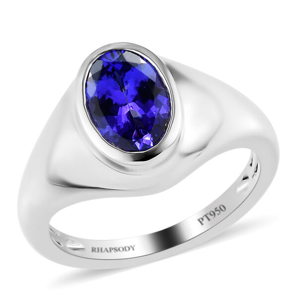 RHAPSODY AAAA Tansanit-Ring, 950 Platin (Gr&ouml;&szlig;e 18.00) ca. 2,13 ct image number 4
