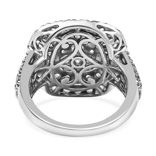 LUSTRO STELLA - Weißer Zirkonia Ring, 925 Silber platiniert (Größe 18.00) ca. 4.42 ct image number 6