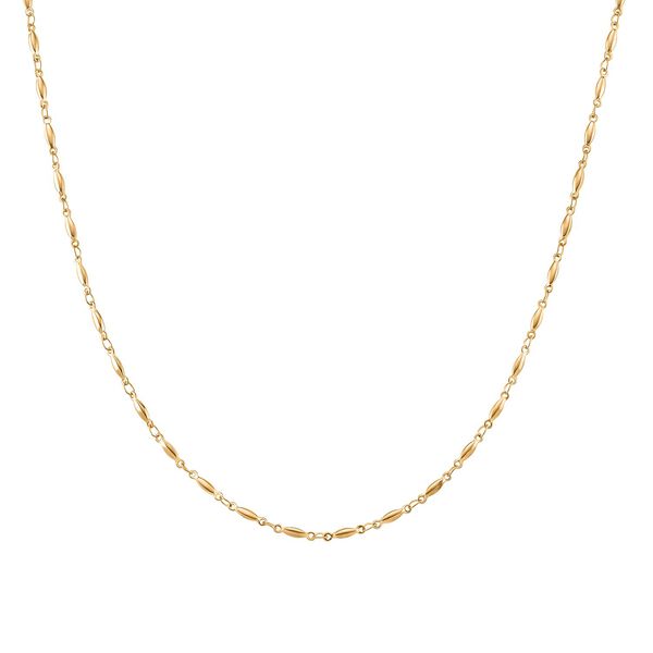 Feine Spindel-Gliederkette, ca. 50 cm, Edelstahl, ca. 8,50g, goldfarben image number 0
