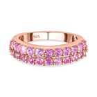 Rosa Saphir-Ring, 925 Silber Roségold Vermeil (Größe 20.00) ca. 1,78 ct