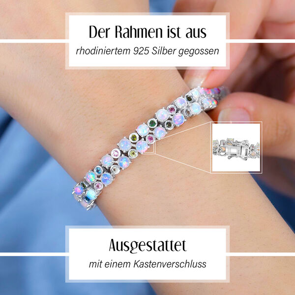 AA Natürliches, äthiopisches Welo Opal und Multi-Turmalin-Armband image number 3