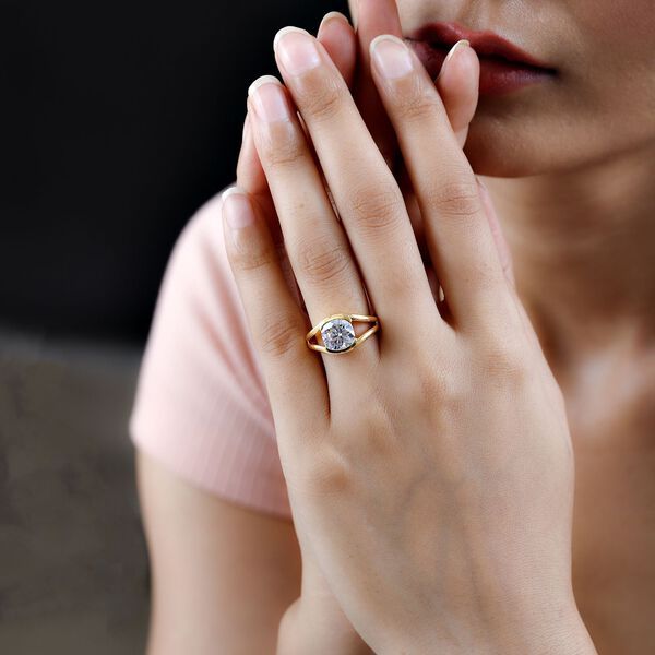 Moissanit Solit&auml;r Ring - 3,42 ct. image number 9