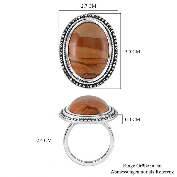 Bild Jaspis Ring 316L Edelstahl (Gr&ouml;&szlig;e 17.00) ca. 25.00 ct image number 4