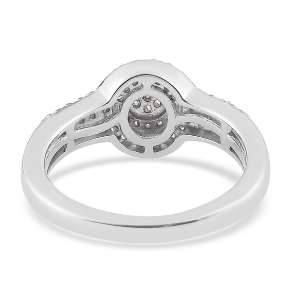 88 Facetten Moissanit Ring 925 Silber platiniert  ca. 0,61 ct image number 6