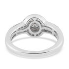 88 Facetten Moissanit Ring 925 Silber platiniert  ca. 0,61 ct image number 5