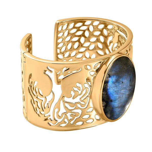 Labradorit Armreif, 19 cm - 77,92 ct. image number 4