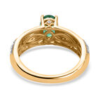 Sambischer Smaragd und Zirkon-Ring, 925 Silber Gelbgold Vermeil  ca. 1,03 ct image number 4