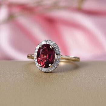 LUXORO AAA Rubellit und Diamant Ring in 417 Gold - 2 ct.